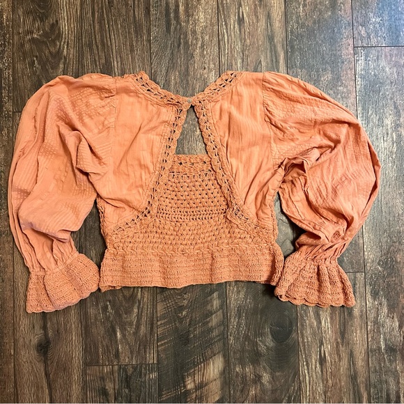 Free People Megan crochet top size large - Picture 4 of 15